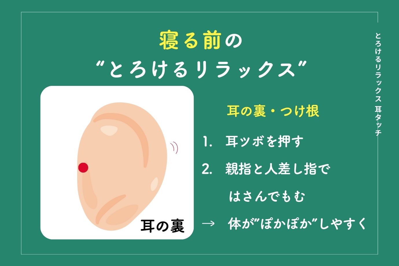 心もカラダも軽くなる耳ツボ