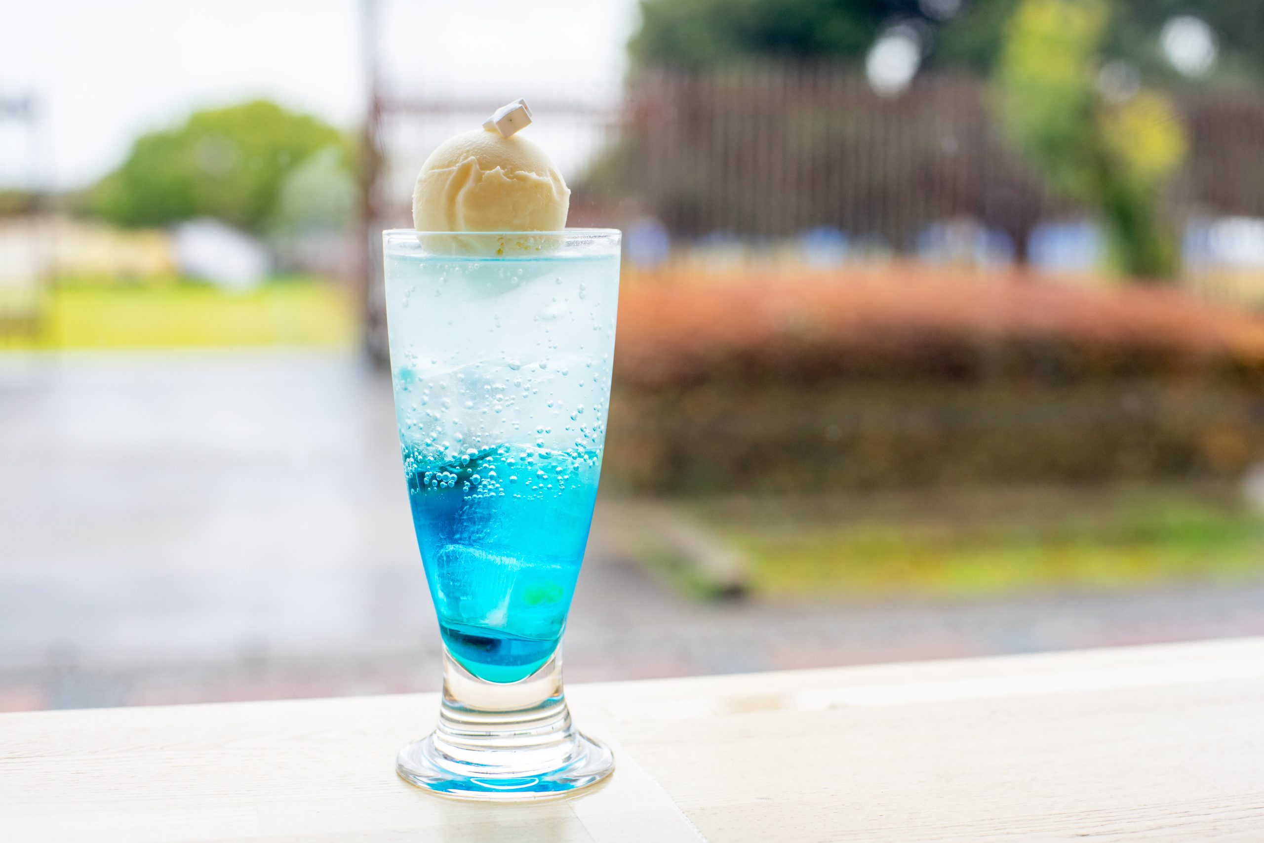 空宙博カフェの「スカイソーダ」（430円）